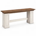 63-Inch Farmhouse Console Table, Long Wooden Sofa & Entryway Table