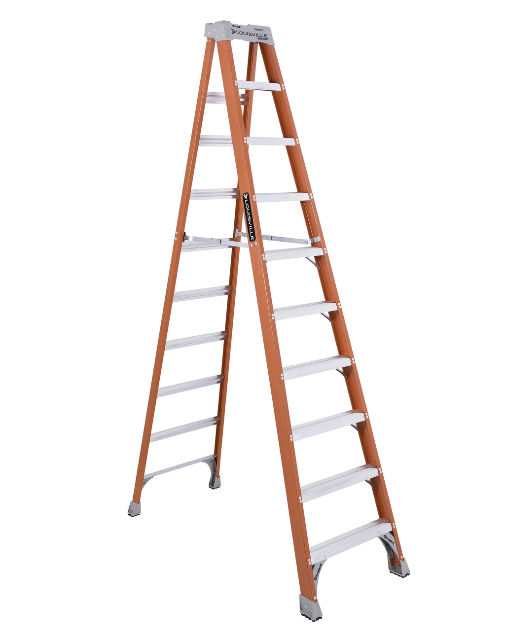 Louisville Ladder 10 - Foot Fiberglass Step Ladder, 300 - Pound Load Capacity, Type IA, FS1510