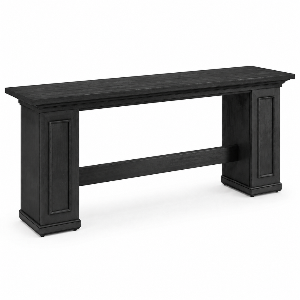 63-Inch Farmhouse Console Table, Long Wooden Sofa & Entryway Table
