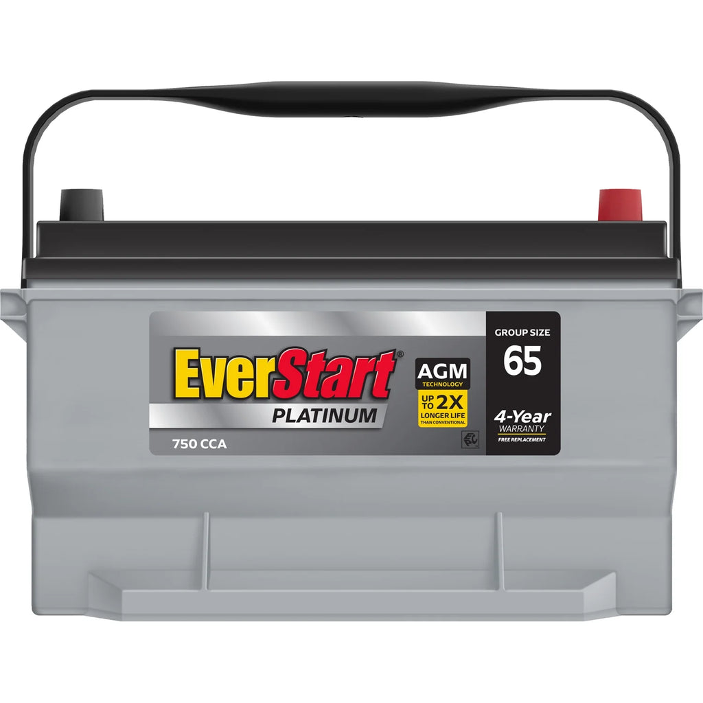 Everstart Platinum AGM Automotive Battery, Group Size 65 12 Volt, 750 CCA