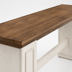 63-Inch Farmhouse Console Table, Long Wooden Sofa & Entryway Table