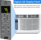 GAOMON Smart 6000 BTU Window Air Conditioner - WiFi - Enabled AC with Remote & App Control, Timer, Sleep Mode, Easy
