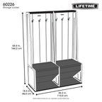Lifetime Home and Garage Polyethylene Storage Locker, Freestanding for Adults and Children (60226)