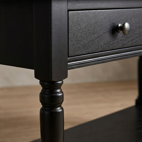 Roomviax Bobby 2 Drawer Coffee Table Distressed Black