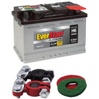 Everstart Platinum AGM Automotive Battery, Group H6 / LN3 / 48 12 Volt, 760 CCA with Top Post Epoxy Coated Battery