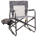 GCI Outdoor Freestyle Rocker with Side Table Foldable Rocking Camp Chair, Heathered Pewter