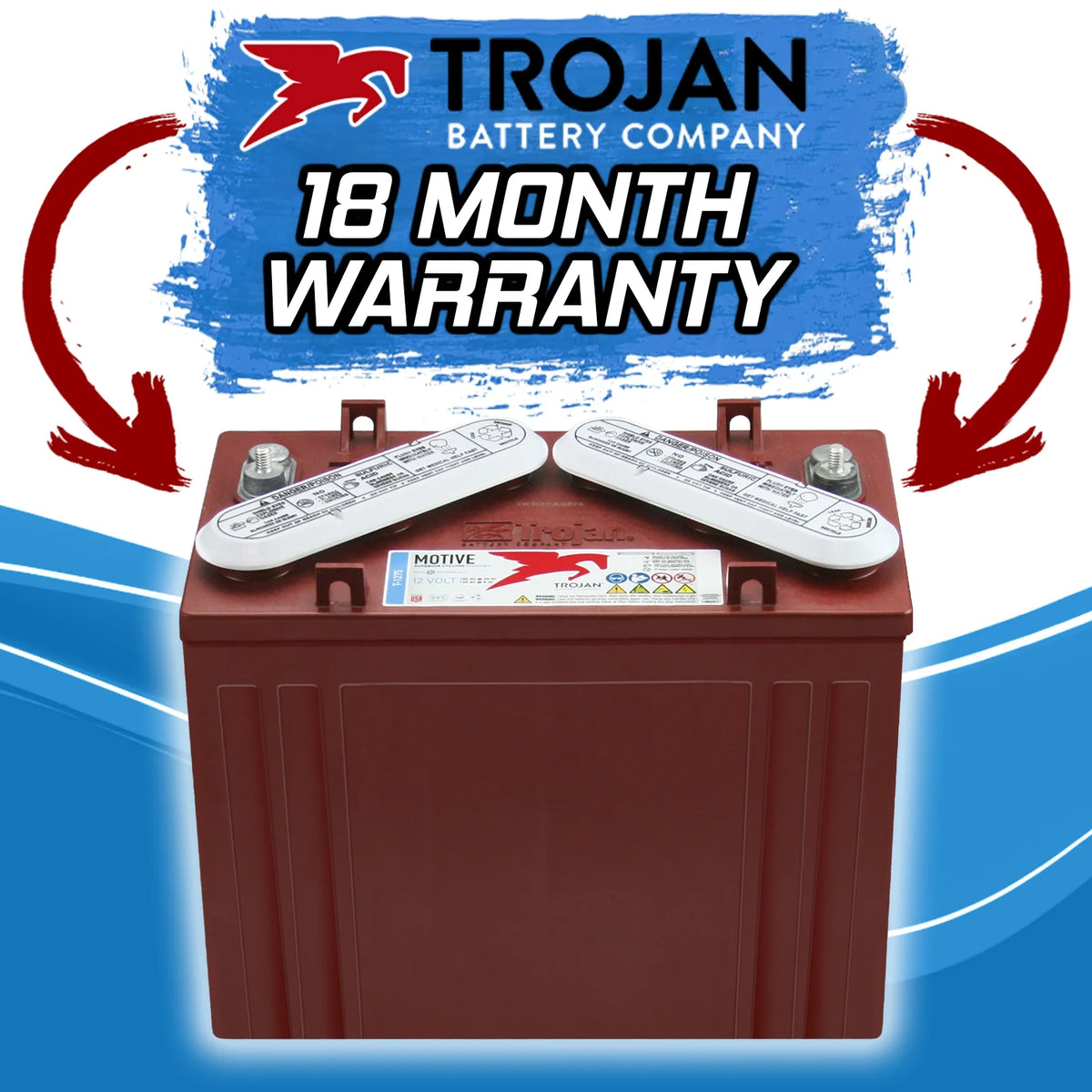 Trojan T - 1275 12V 150ah Flooded Lead Acid GC12 Deep Cycle Battery X6