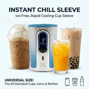 2026 Smart Cooling Tech ，Instant Chill Sleeve: The Ultimate "AC for Your Drink"， Chill Your Drink in 30 Seconds without Dilution ，5 Hours Icy Fresh ，Portable Rechargeable Beverage Cooler for Summer Must-Have