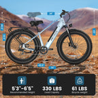 ANCHEER Electric Bike for Adults Peak 1000W Electric Bicycle 48V 15AH Battery Electric Bike 26" x 4.0" Fat Tire