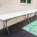 Lifetime 6' Commercial Grade High - Quality Fold - in - Half Folding Table, White (25011)