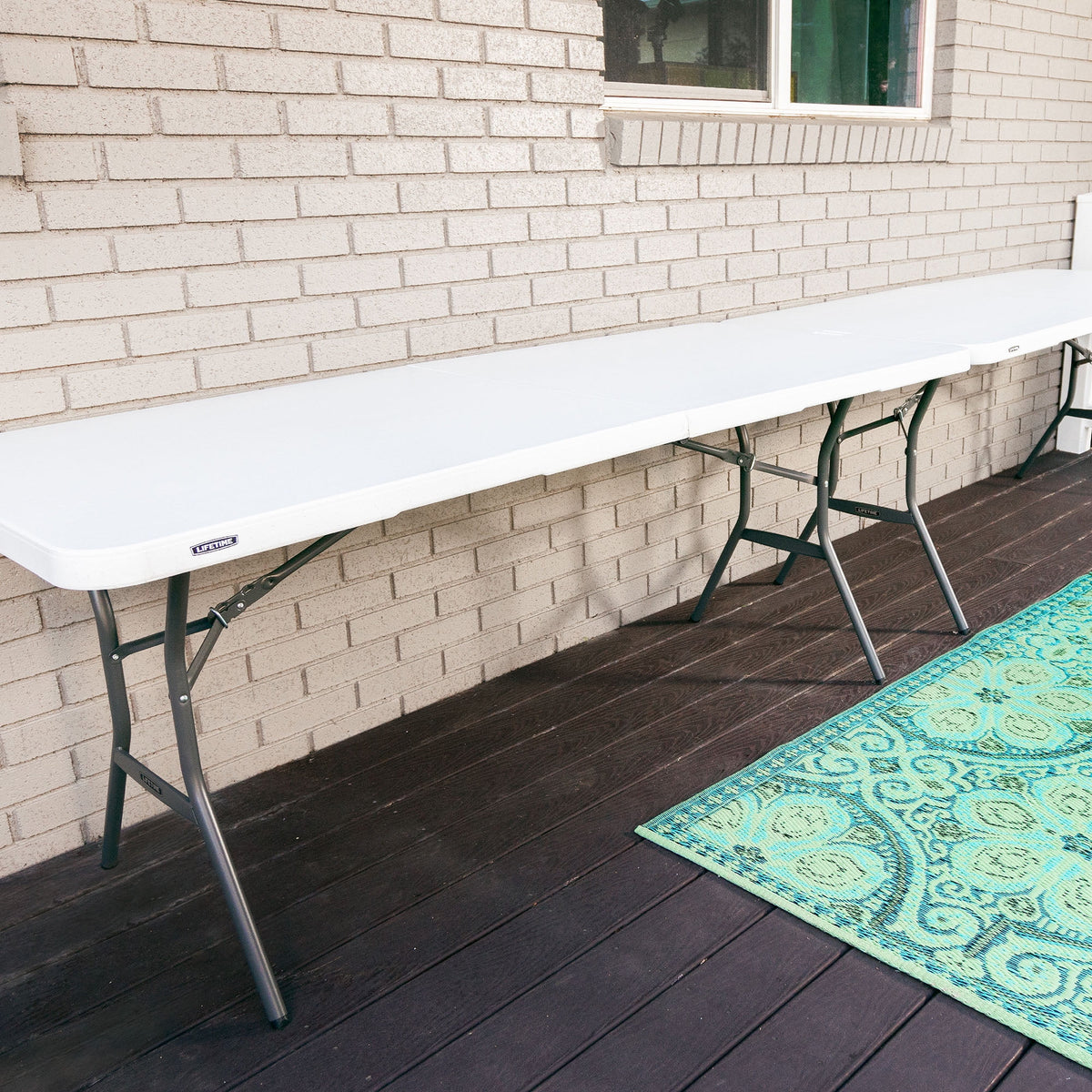 Lifetime 6' Commercial Grade High - Quality Fold - in - Half Folding Table, White (25011)