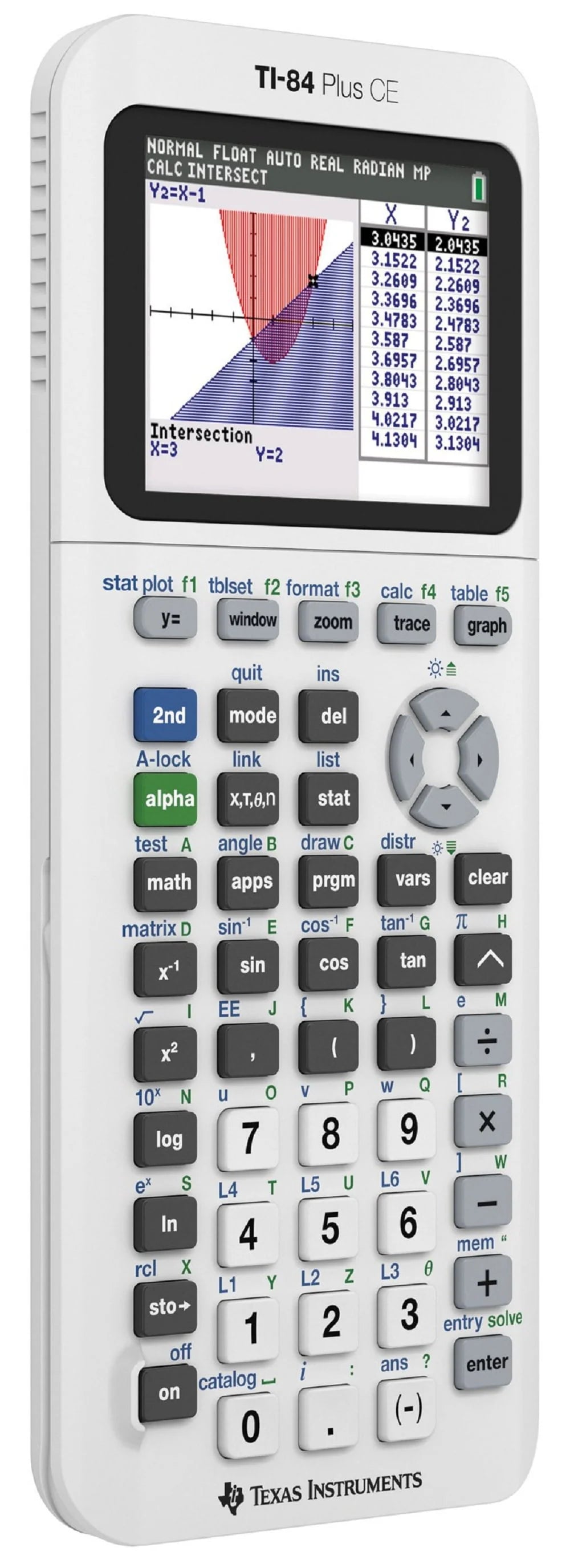 Texas Instruments TI - 84 Plus CE Graphing Calculator, White