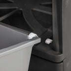 Sterilite 4 Drawer Unit, Durable Plastic Storage Solution for Garages and Basements, Dark Gray