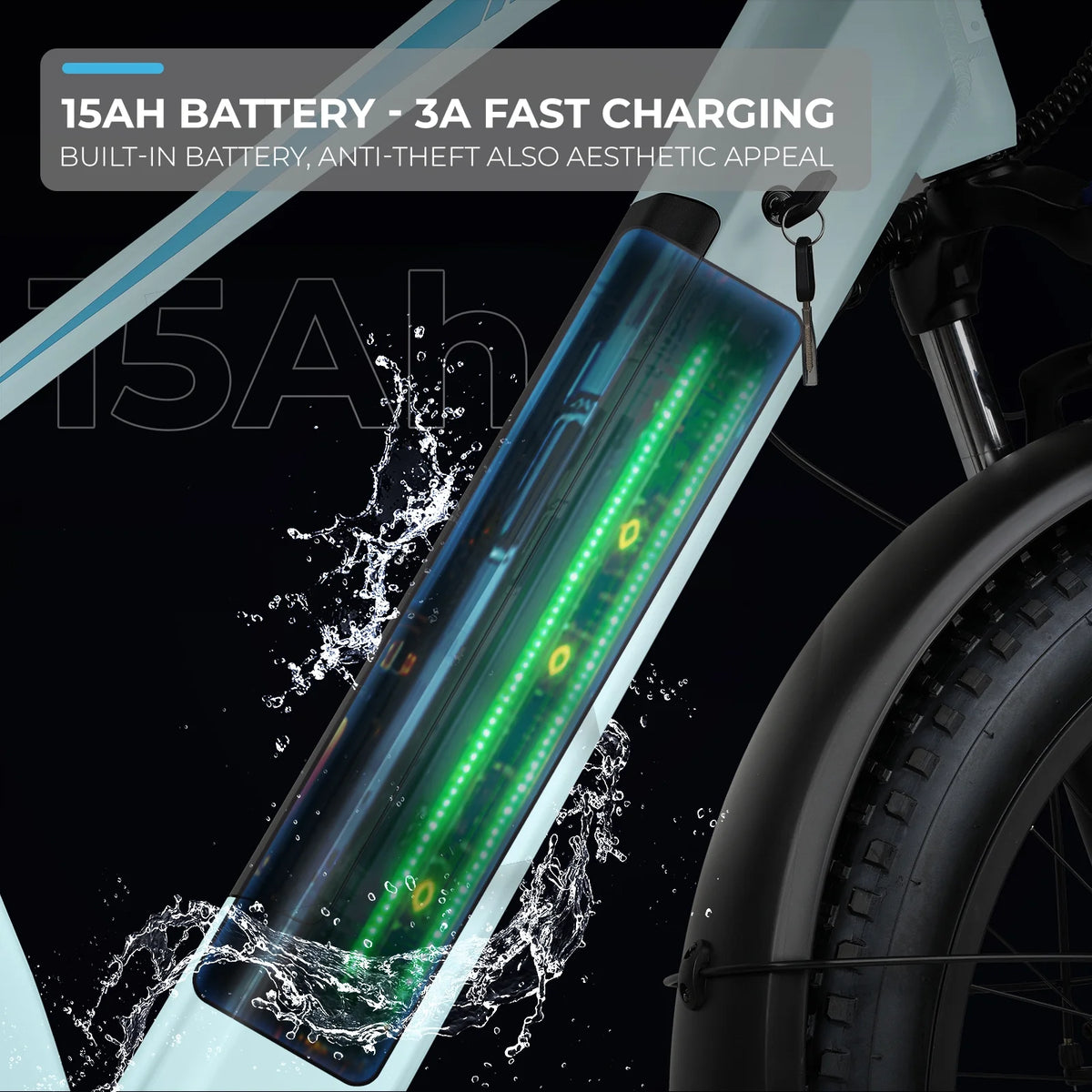 ANCHEER Electric Bike for Adults Peak 1000W Electric Bicycle 48V 15AH Battery Electric Bike 26" x 4.0" Fat Tire