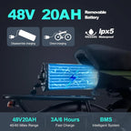 3000W(Peak) Motor 35MPH SMARTRAVEL ST202 Electric Dirt Bike for Adults, 52V50AH Dual Battery Ebike, 92+ Miles Range