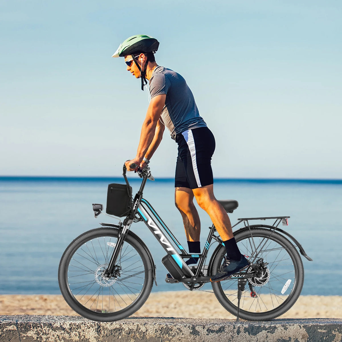 Vivi Electric Bike 26" City Commuter Electric Bike 48V 500W Step - Through Electric Bike 19.8MPH Electric Cruiser