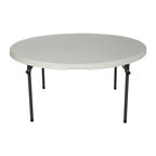 Lifetime 60 in Round Folding Table, Indoor/Outdoor Commercial Grade, Almond (280435)