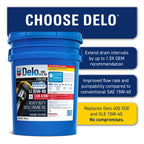 Delo 400 XLE SB Synthetic Blend SAE 15W - 40 Heavy - Duty Diesel Motor Oil 5 Gallon