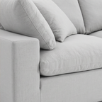Roomviax Carmen Down Filled Overstuffed Sofa Light Gray