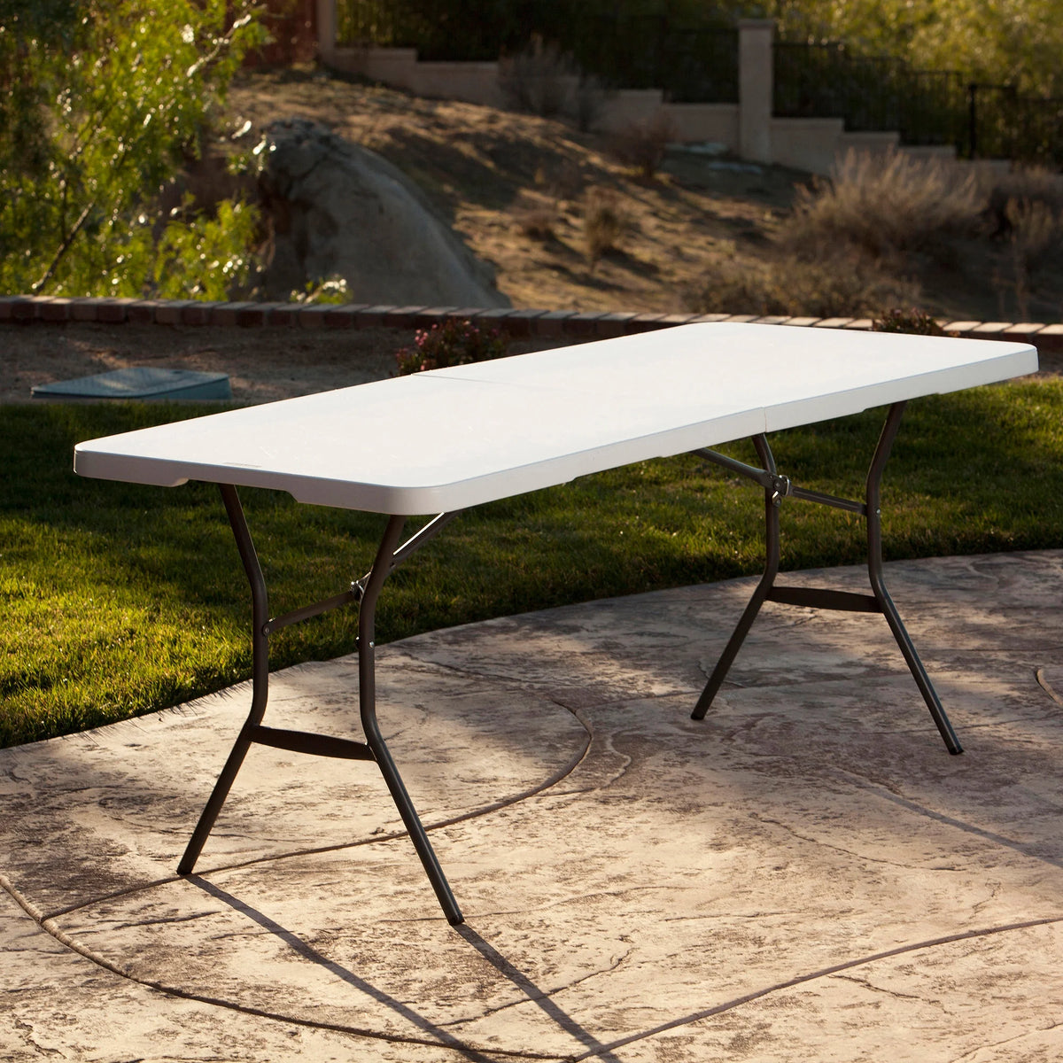 Lifetime 6' Commercial Grade High - Quality Fold - in - Half Folding Table, White (25011)