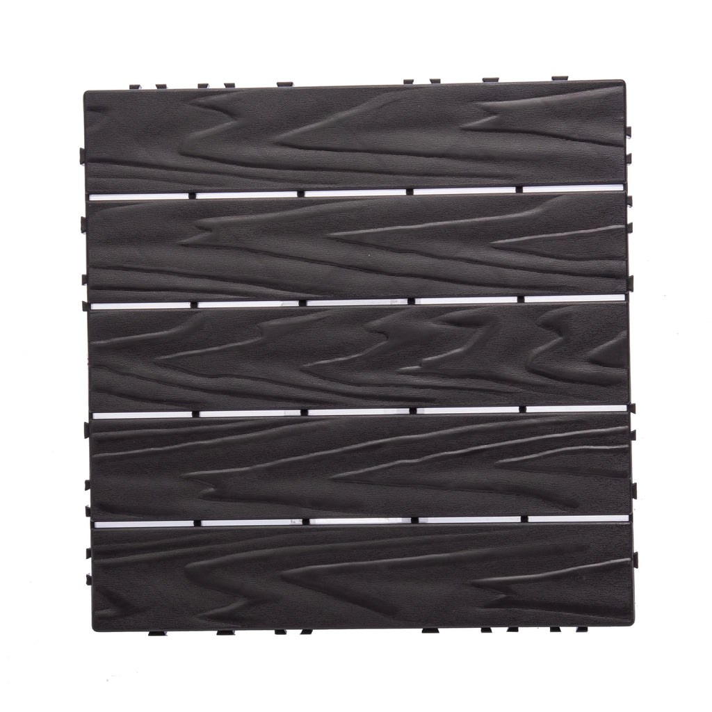 76 - Pack Plastic Interlocking Deck Tiles - 68.80 Sq.ft Outdoor Plastic Flooring Super Durable & Waterproof All