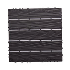 76 - Pack Plastic Interlocking Deck Tiles - 68.80 Sq.ft Outdoor Plastic Flooring Super Durable & Waterproof All