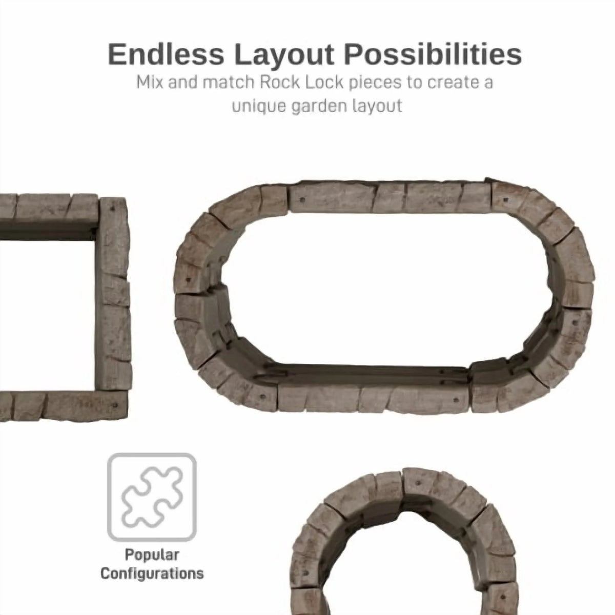 RTS Home Accents Rock Lock Raised Garden Bed Curved Rock (Pack of 4)