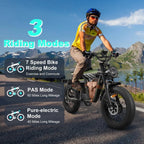 3000W(Peak) Motor 35MPH SMARTRAVEL ST202 Electric Dirt Bike for Adults, 52V50AH Dual Battery Ebike, 92+ Miles Range