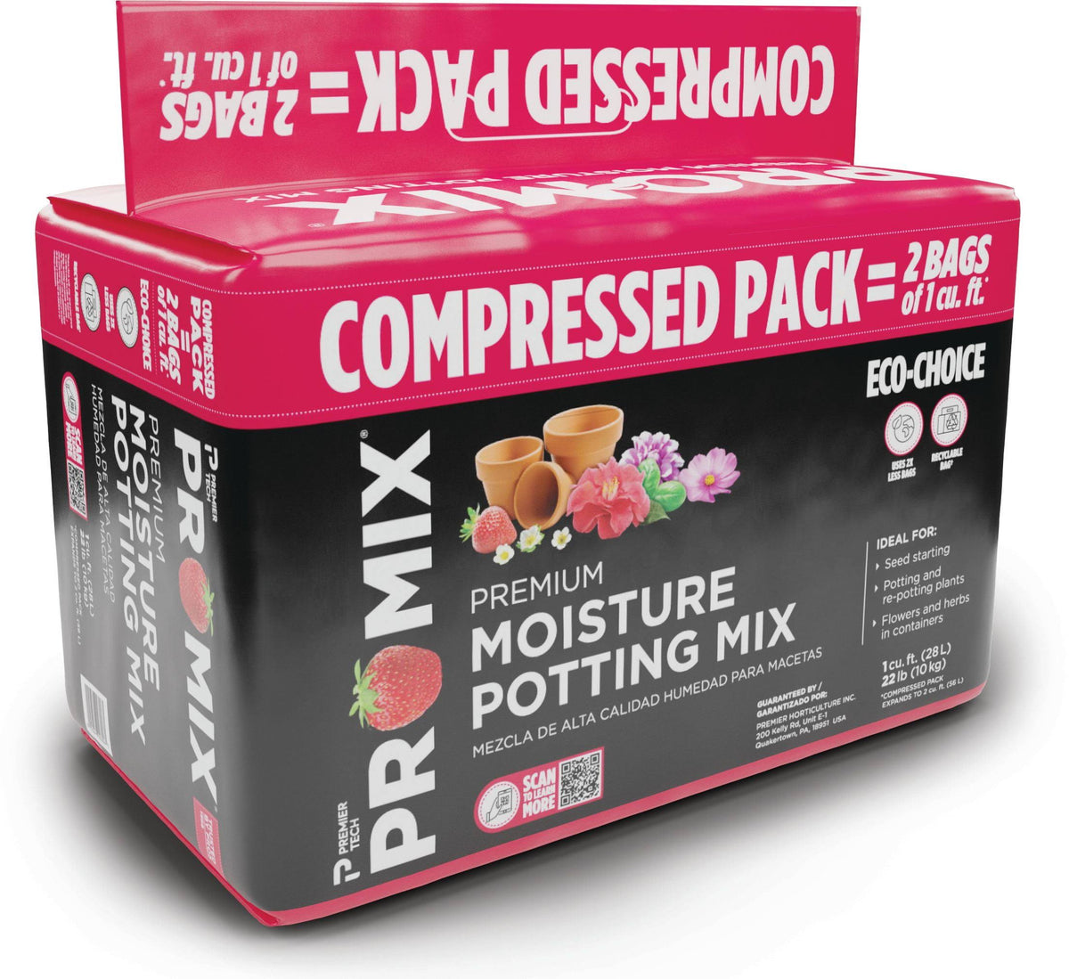 Pro-Mix 2 Cu. ft. Premium Moisture Potting Mix Compressed Soil