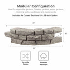 RTS Home Accents Rock Lock Raised Garden Bed Curved Rock (Pack of 4)