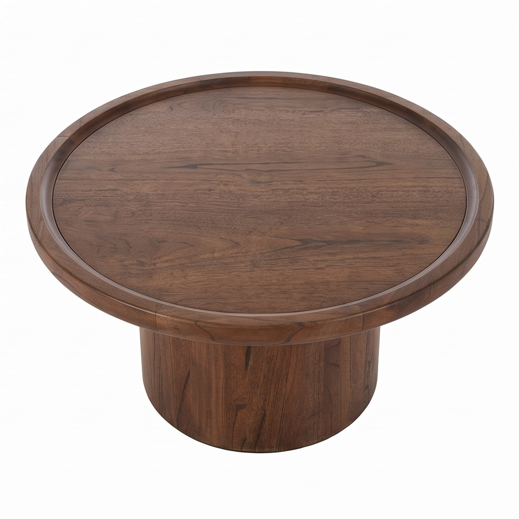 Roomviax Denver Pedestal Coffee Table Dark Brown