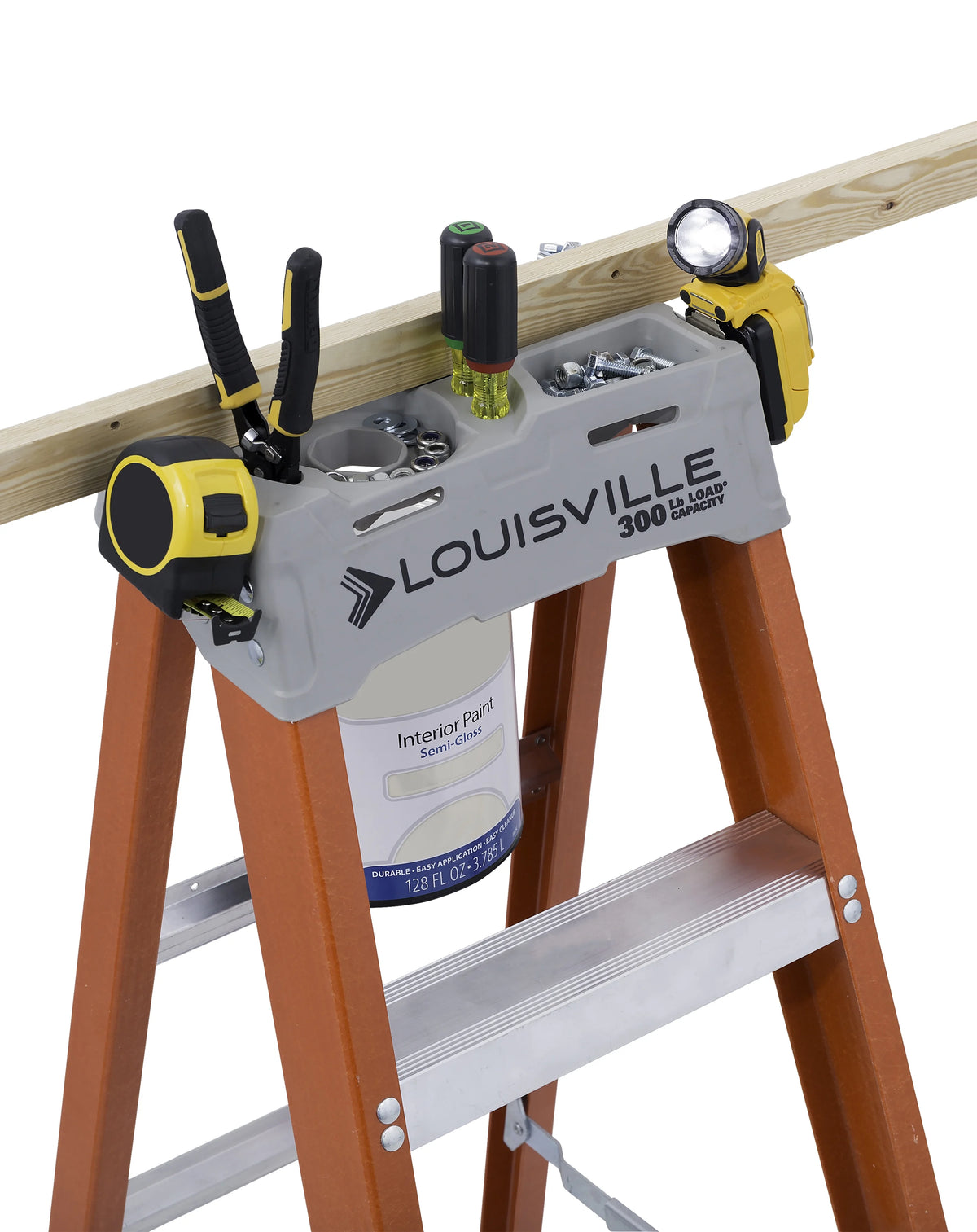 Louisville Ladder 12 - Foot Fiberglass Step Ladder, 300 - Pound Load Capacity, Type IA, FS1512