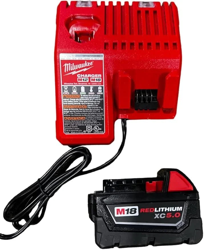 Milwaukee M18 2848 - 20 Inflator Kit with 48 - 11 - 1850 5.0 Battery and Charger