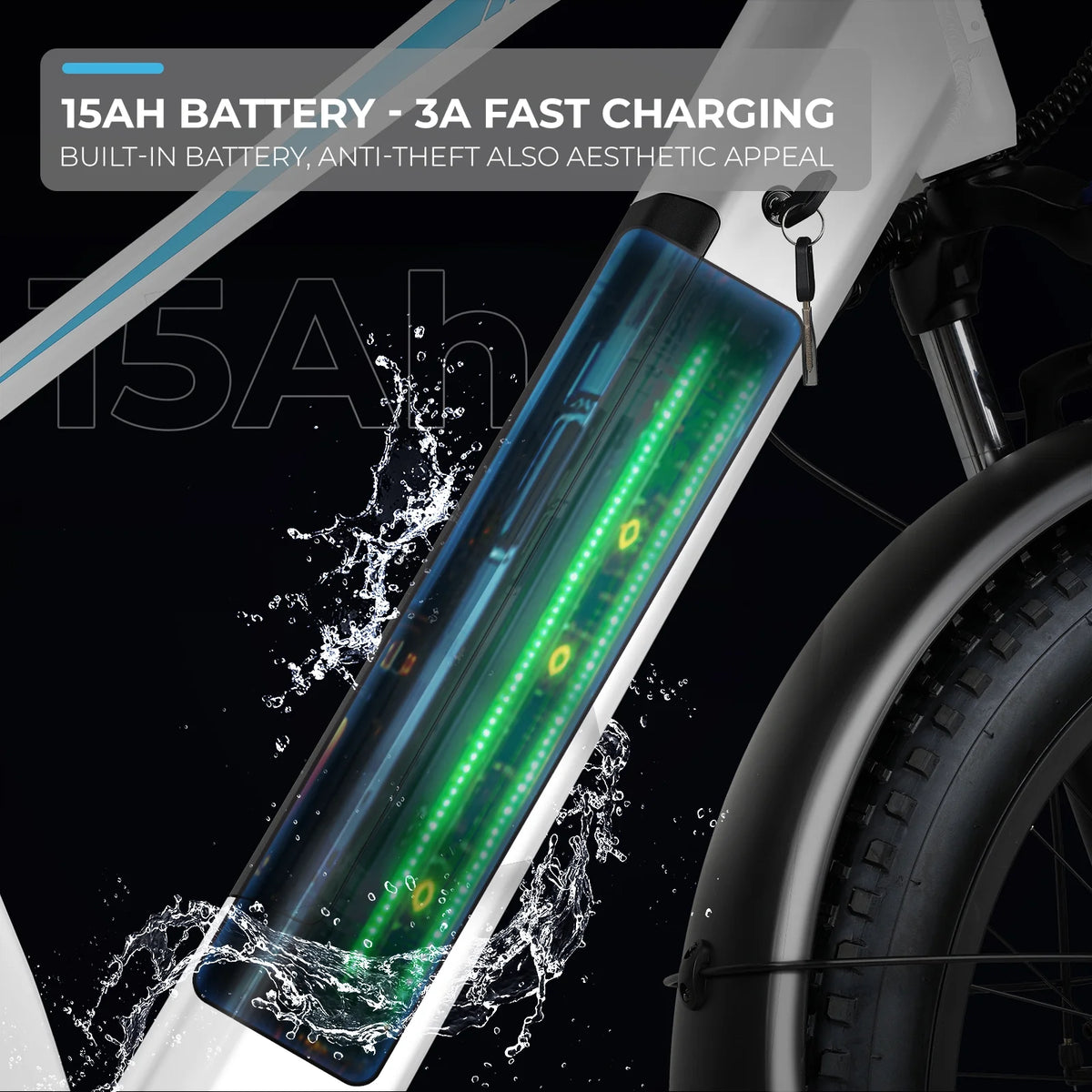 ANCHEER Electric Bike for Adults Peak 1000W Electric Bicycle 48V 15AH Battery Electric Bike 26" x 4.0" Fat Tire