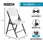 Lifetime Combo Set of (4) 8 - Foot Rectangle Folding Tables & (32) Chairs, Indoor/Outdoor Use, White (80147)
