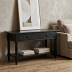 Roomviax Bobby 2 Drawer Coffee Table Distressed Black