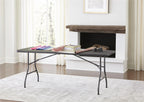 Cosco 6 Foot Centerfold Folding Table, Black