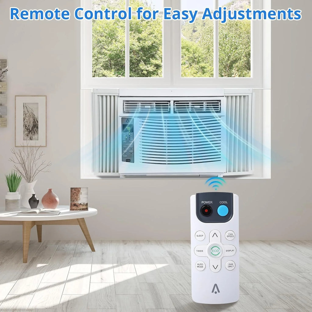 GAOMON Smart 6000 BTU Window Air Conditioner - WiFi - Enabled AC with Remote & App Control, Timer, Sleep Mode, Easy