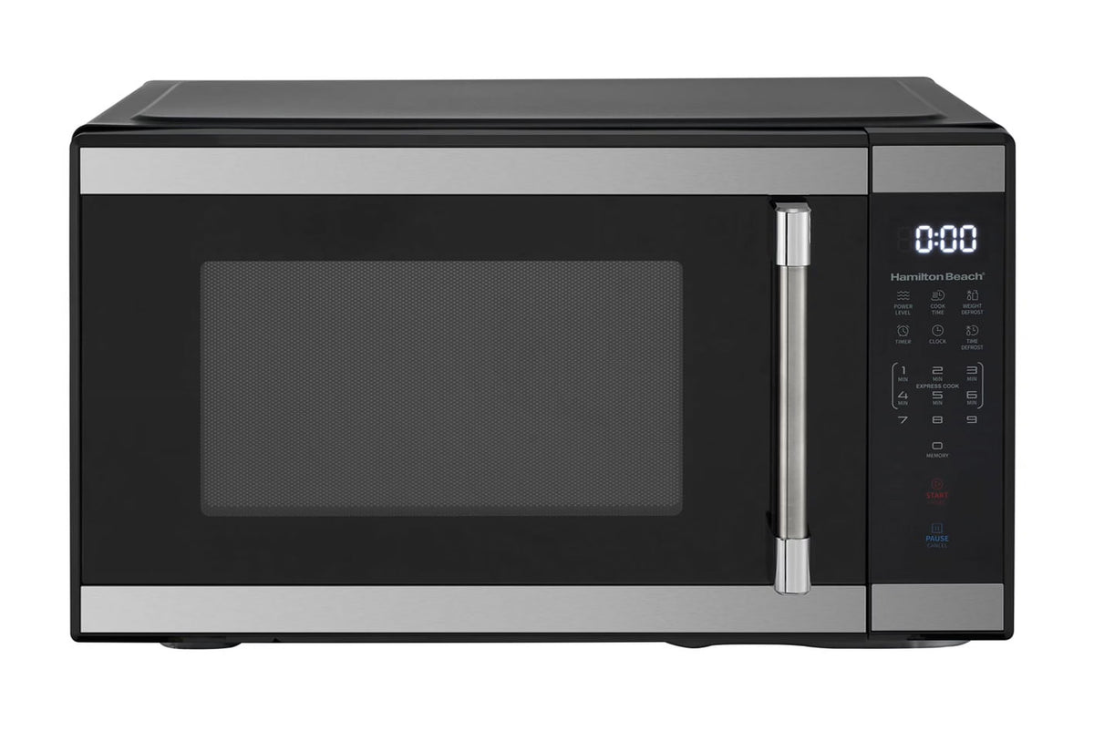 Hamilton Beach 1.1 Cu. Ft. Microwave Oven, Countertop, Black and Stainless Steel