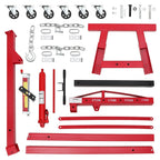 GARVEE 2 Ton Folding Hydraulic Engine Hoist with Lever, Folding Engine Shop Crane Hoist Lift, Heavy Cherry Picker