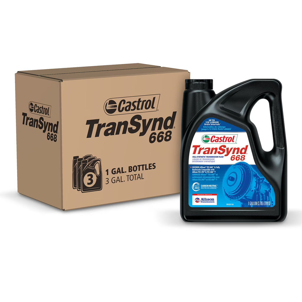 Castrol Transynd 668 Full Synthetic Automatic Transmission Fluid, 1 Gallon, Case of 3