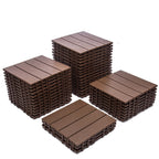 76 - Pack Plastic Interlocking Deck Tiles - 68.80 Sq.ft Outdoor Plastic Flooring Super Durable & Waterproof All