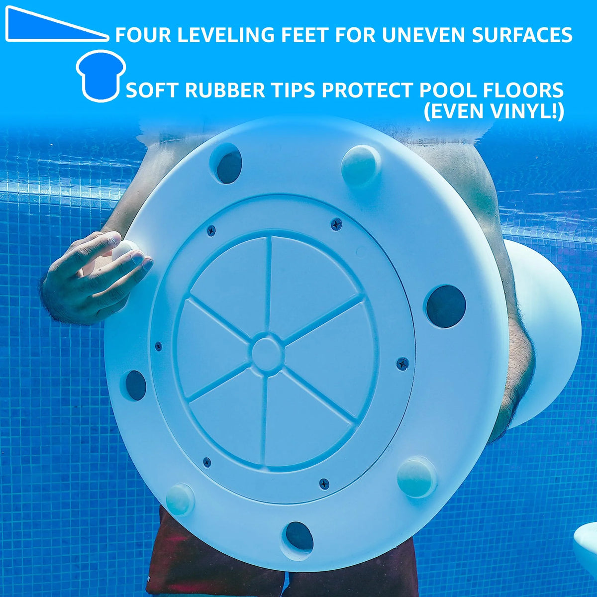 Dunn - Rite Products Made in USA Submersible Swim up Pool Stools for Underwater Use, Bar Stool for Inside Pool and