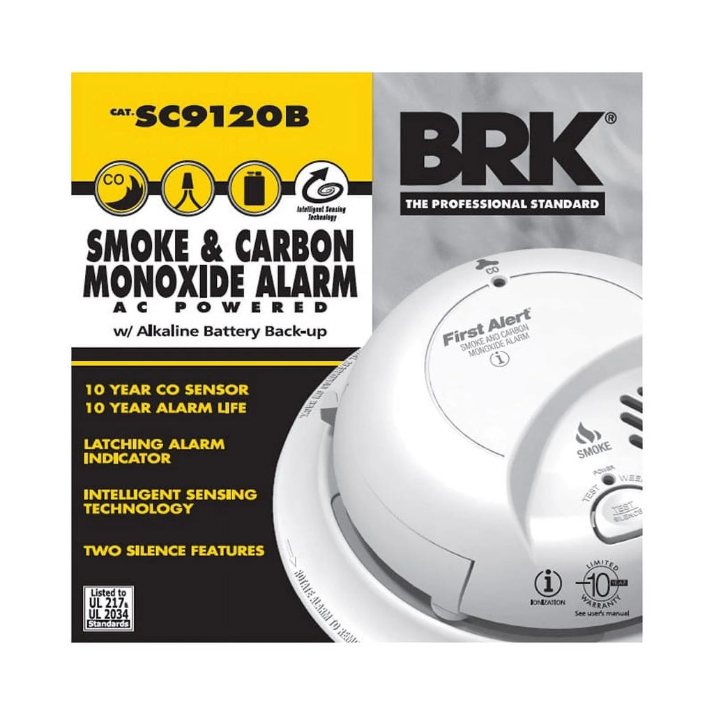 First Alert BRK SC9120B (2 Pack) Smoke & Carbon Monoxide Detector W/ Batt Backup