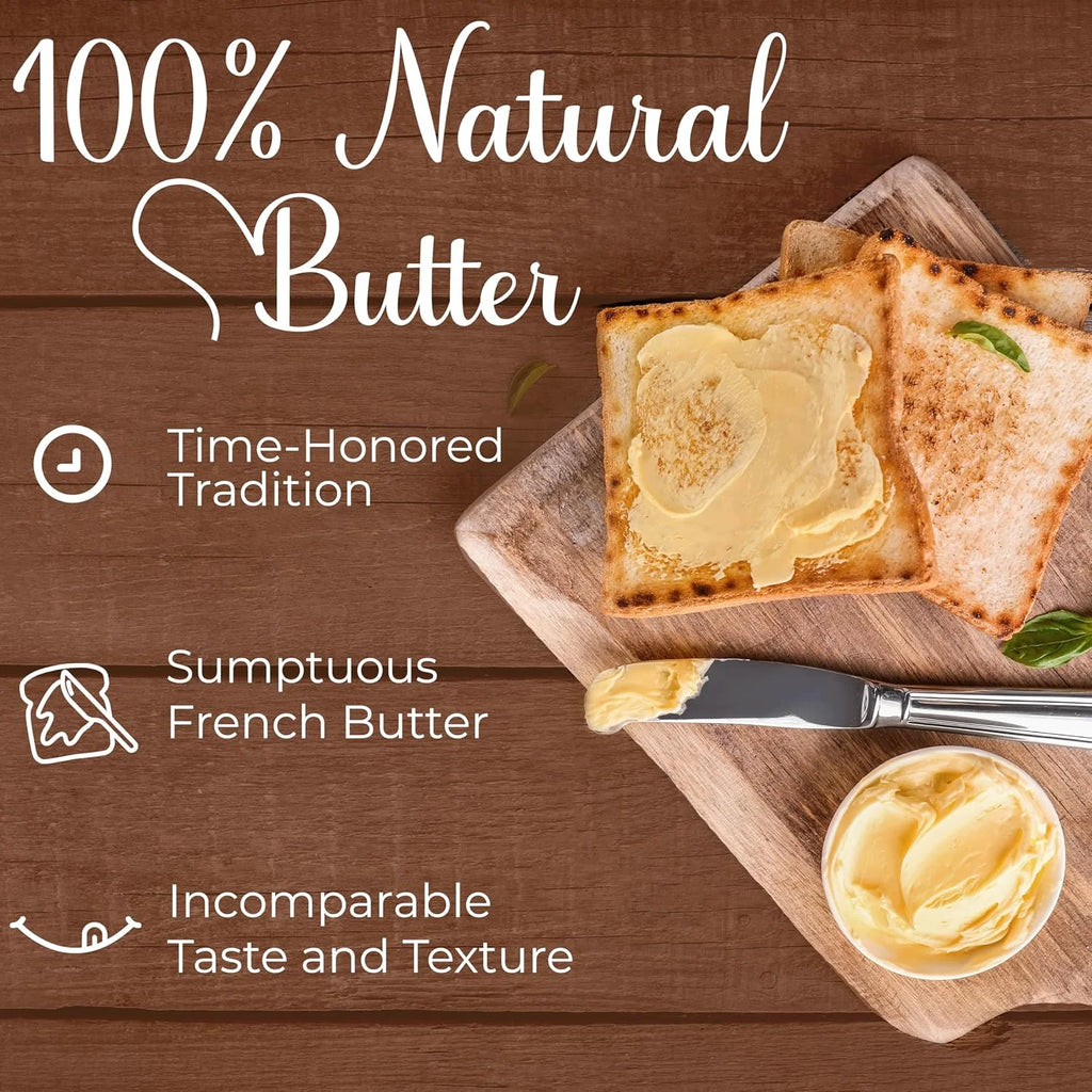 Beurdell Canned French Butter �m?100% Natural Salted Pasteurized Real Butter Long Shelf Life Emergency Survival Food