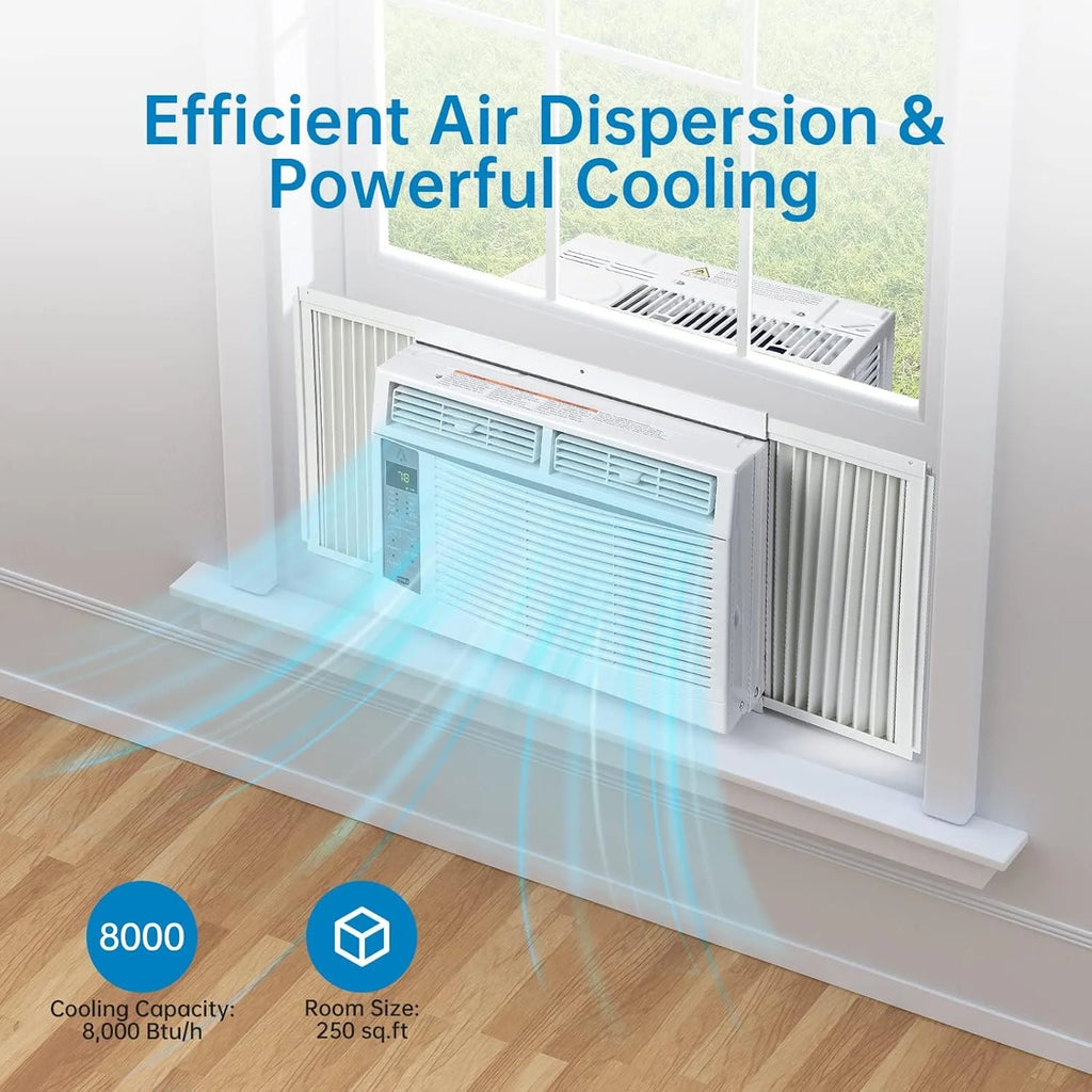 GAOMON Smart 6000 BTU Window Air Conditioner - WiFi - Enabled AC with Remote & App Control, Timer, Sleep Mode, Easy