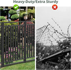 Petorldog Decorative Garden Fence Metal Dog Fence Outdoor for Yard, 36ft (L) x 40in (H), 14 Panels + 2 Gates, No Dig
