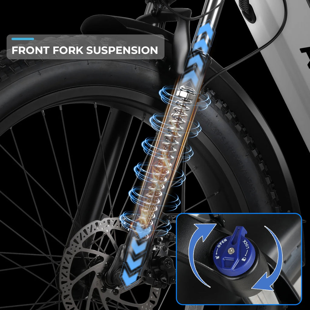 ANCHEER Electric Bike for Adults Peak 1000W Electric Bicycle 48V 15AH Battery Electric Bike 26" x 4.0" Fat Tire