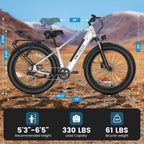 ANCHEER Electric Bike for Adults Peak 1000W Electric Bicycle 48V 15AH Battery Electric Bike 26" x 4.0" Fat Tire