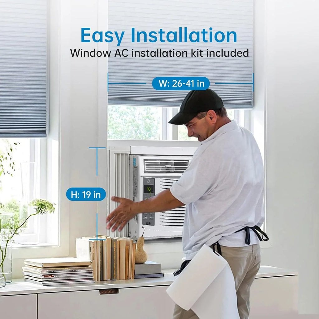 GAOMON Smart 6000 BTU Window Air Conditioner - WiFi - Enabled AC with Remote & App Control, Timer, Sleep Mode, Easy